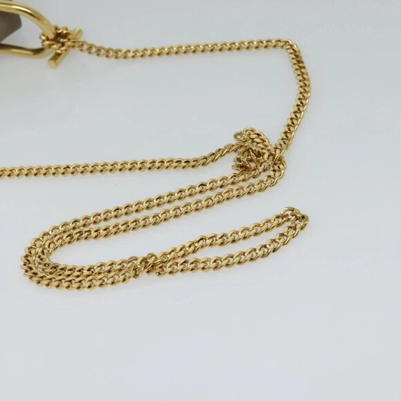 Chloe Chain Drew Shoulder Bag Leather Gray Gold Auth - Picture 8 of 16